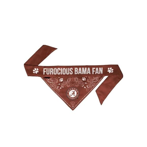 NEW ALABAMA CRIMSON TIDE DOG CAT TIE BANDANA FUROCIOUS FAN REVERSIBLE MEDIUM - Picture 6 of 7